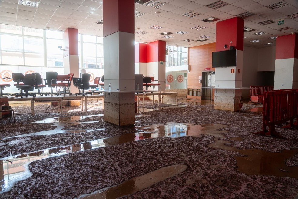 Beira-Rio após a enchente — Foto: Divulgação/Comunicação Internacional