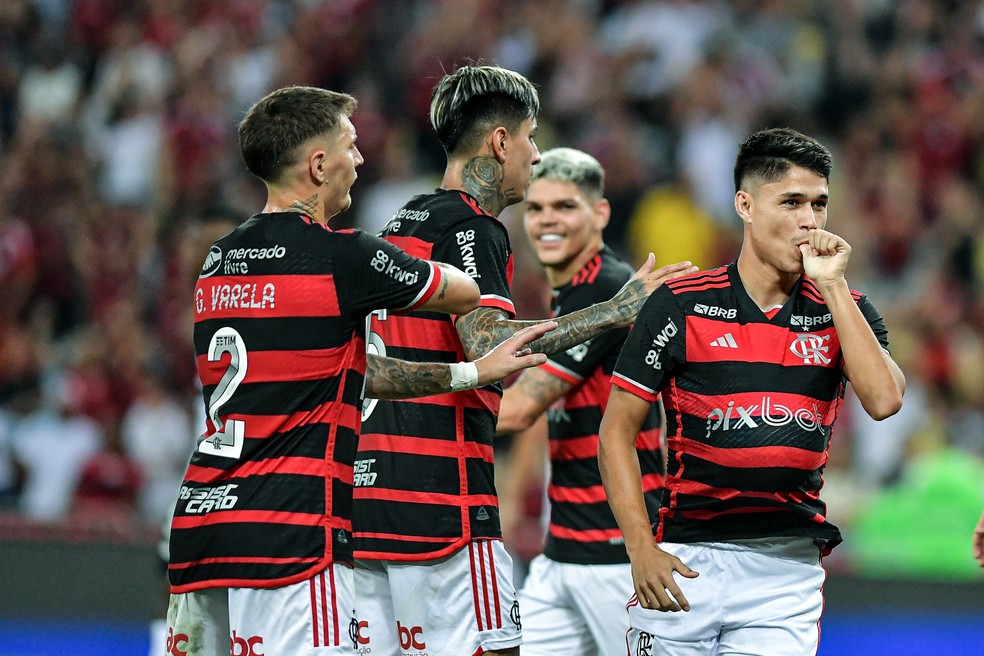 Flamengo x São Paulo gol Luiz Araújo — Foto: Thiago Ribeiro/AGIF
