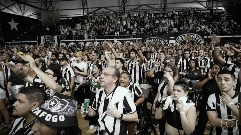 Tensão para o apito final de Palmeiras x Botafogo — Foto: Reprodução globo