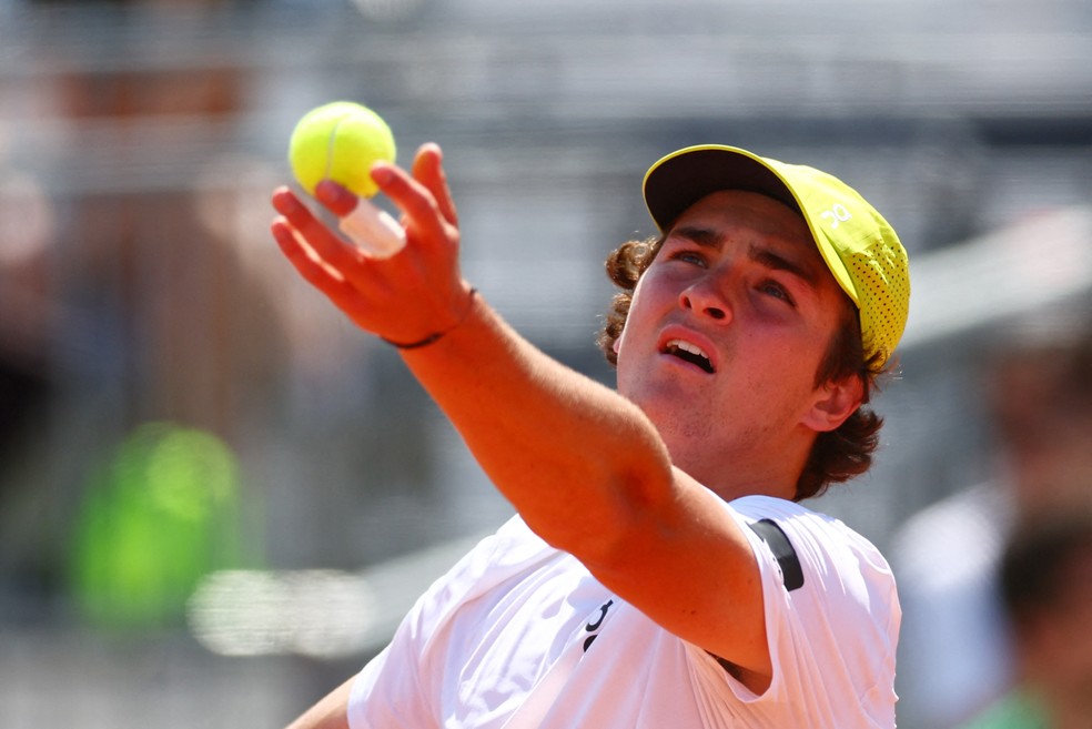 João Fonseca na estreia em Roma — Foto: Reuters