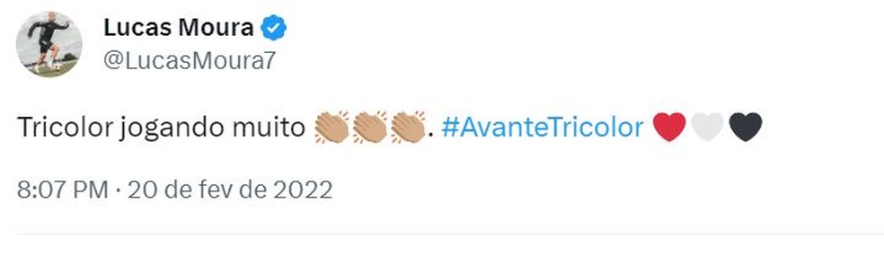 Lucas Moura fala sobre o São Paulo — Foto: Reprodução