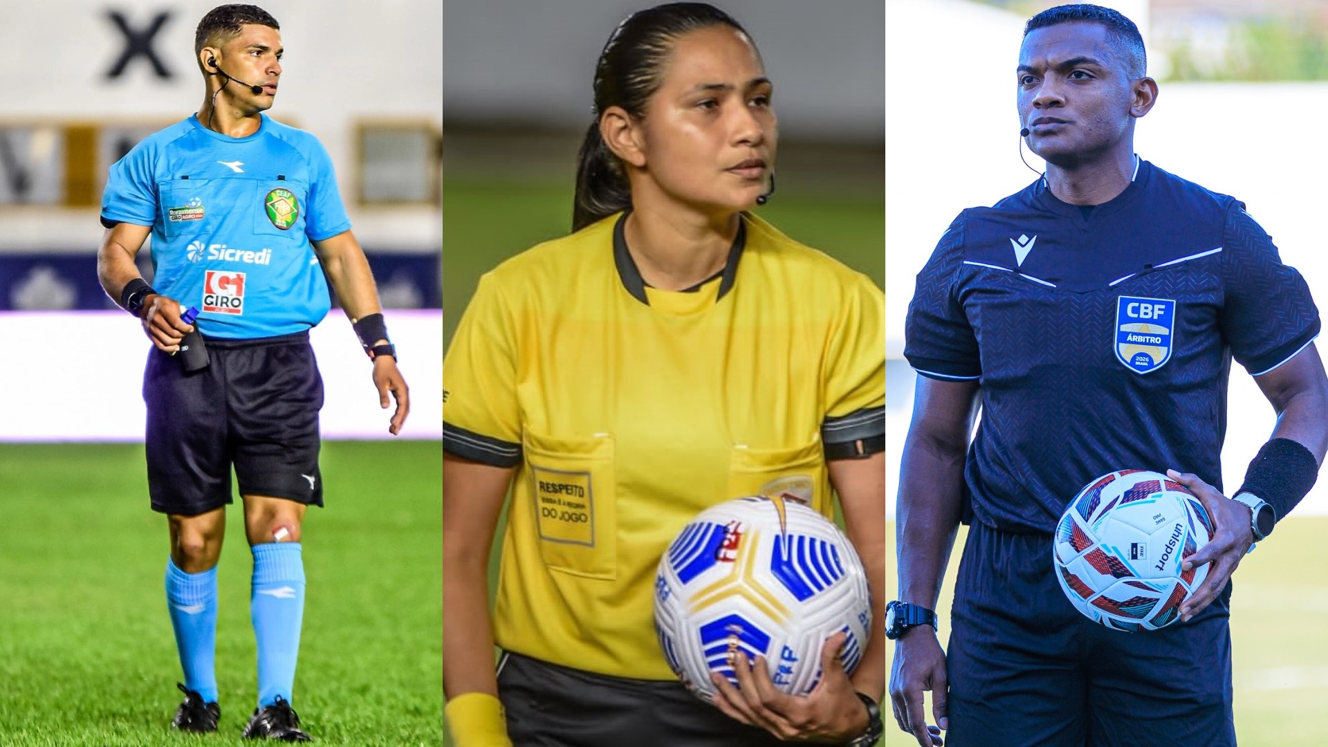 Três árbitros de Roraima são escalados para apitar jogos de diferentes divisões do Brasileiro