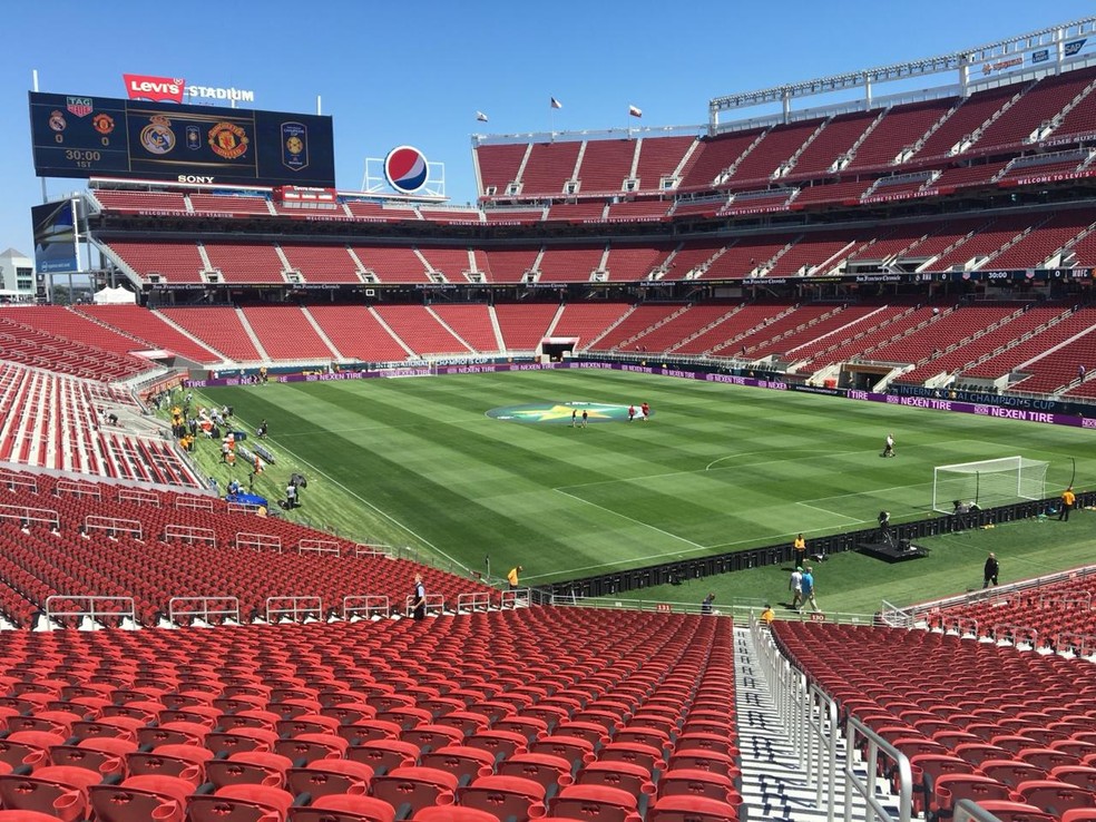 Estádio de Brasil x Colômbia é casa do San Francisco 49ers — Foto: Marcelo Russio