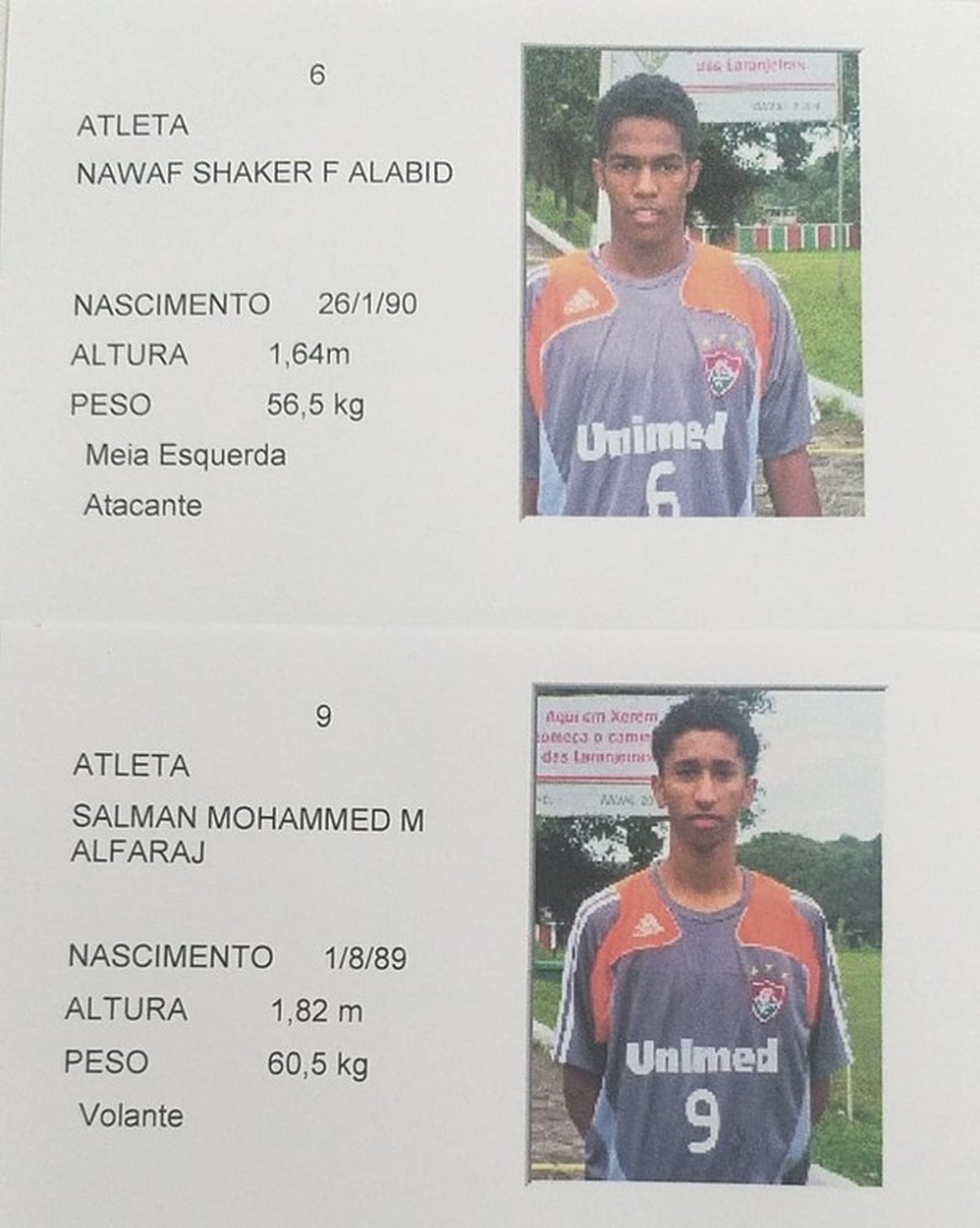 Salam Al-Faraj esteve num intercâmbio com o Tricolor — Foto: Reprodução
