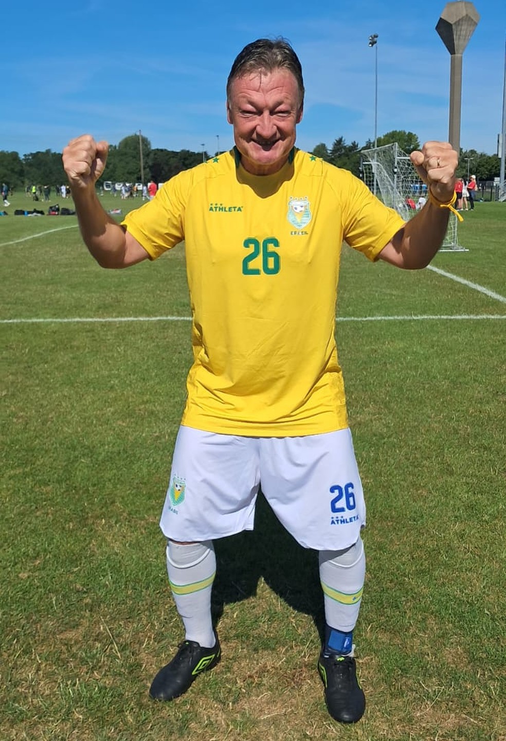 F&aacute;bio Torres est&aacute; com a sele&ccedil;&atilde;o brasileira de m&eacute;dicos na semifinal da Copa do Mundo &mdash; Foto: Arquivo Pessoal