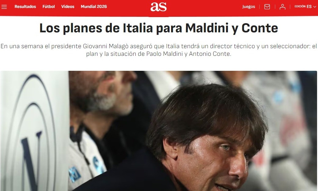 Itália mira Maldini e Conte para reconstruir seleção após terceira ausência seguida em Copas