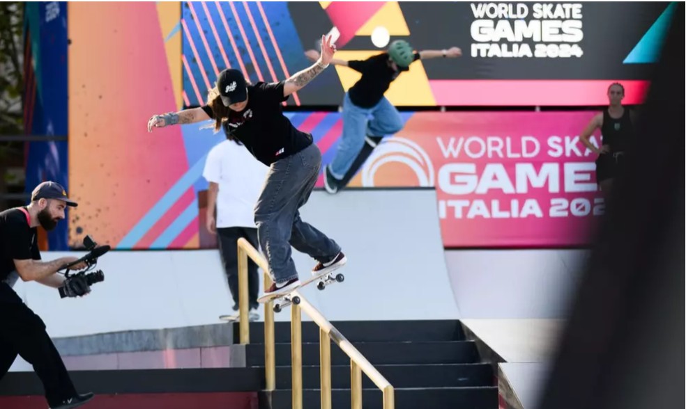Pâmela Rosa no Mundial de skate street — Foto: Kenji Haruta/World Skate