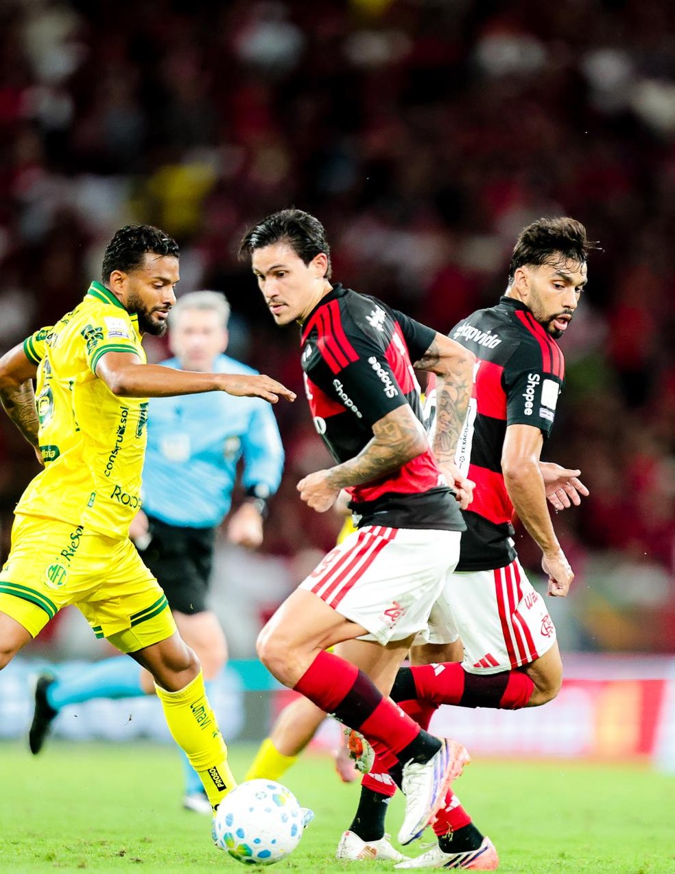 Pedro não fez gol, mas foi decisivo com assistência no Flamengo x Mirassol — Foto: Gilvan de Souza / Flamengo