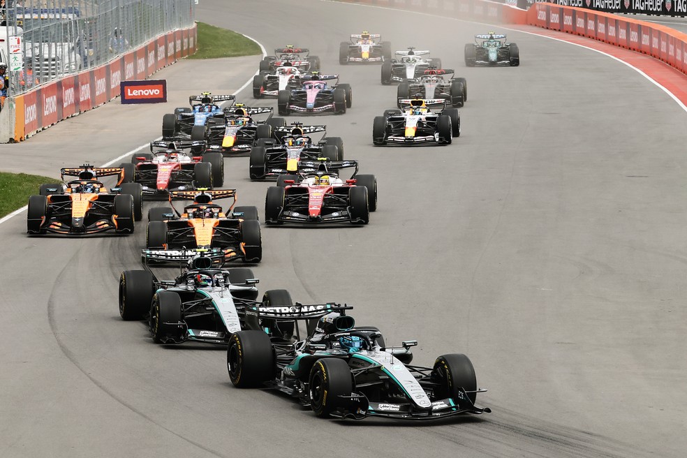Largada da corrida sprint do GP do Canadá de F1 2026 — Mark Thompson/Getty Images