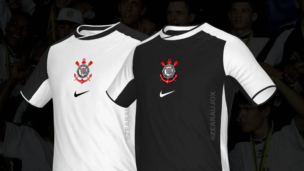 Simulação das camisas do Corinthians para 2025 — Foto: Reprodução