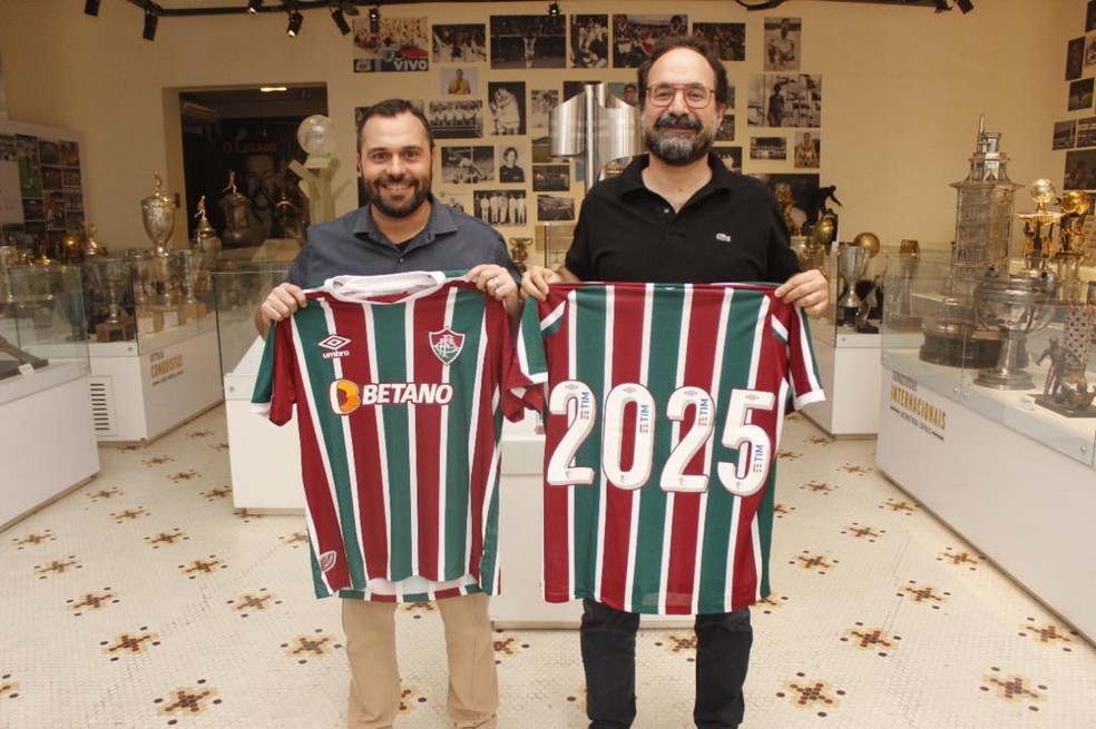 Mário Bittencourt e Alexandre Fonseca, Country Manager da Betano no Brasil — Foto: Divulgação/Fluminense
