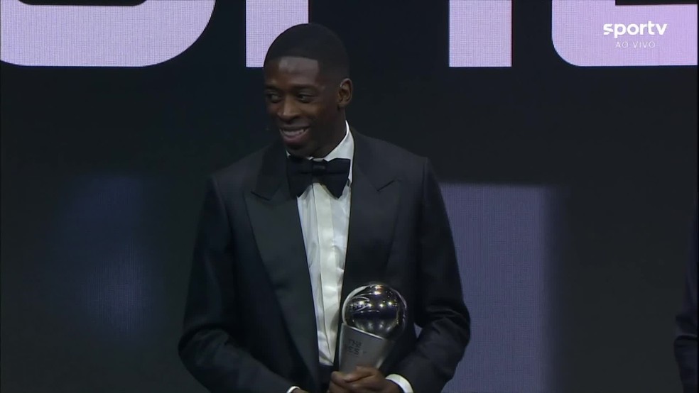 Dembelé eleito melhor jogador do mundo Fifa The Best — Foto: Reprodução