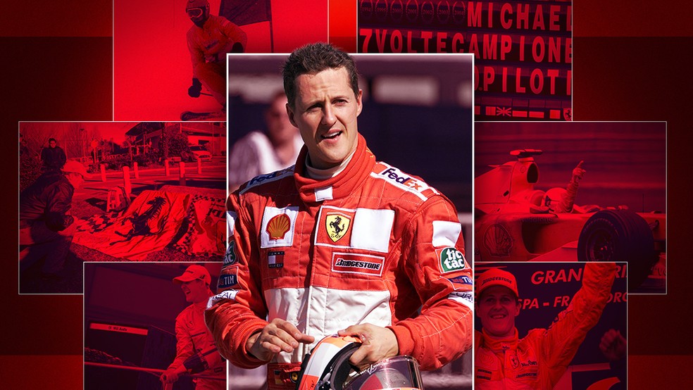 Acidente de Michael Schumacher, heptacampeão de Fórmula 1, completa dez anos em 2023 — Foto: Infoesporte