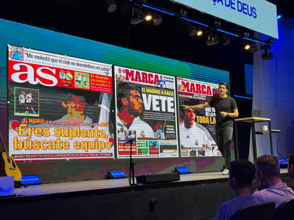 Kaká detalhou os ensinamentos que teve com passagem frustrada pelo Real Madrid — Foto: Emilio Botta