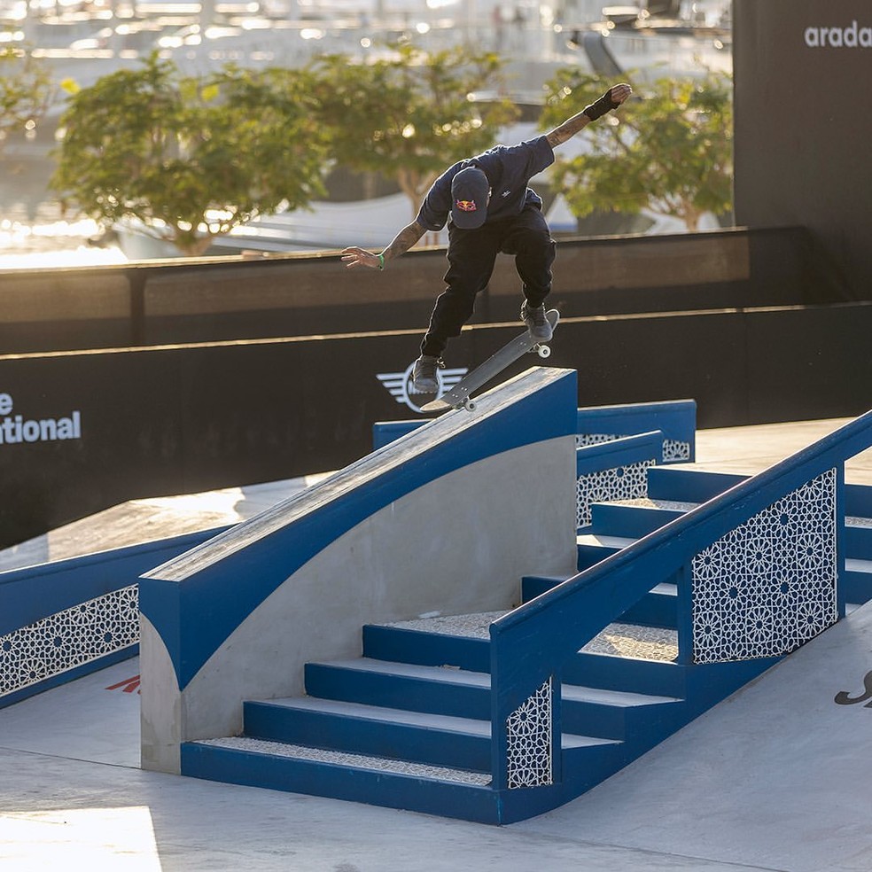 Felipe Gustavo no Pro Tour de Dubai — Foto: Julio Detefon/CBSk