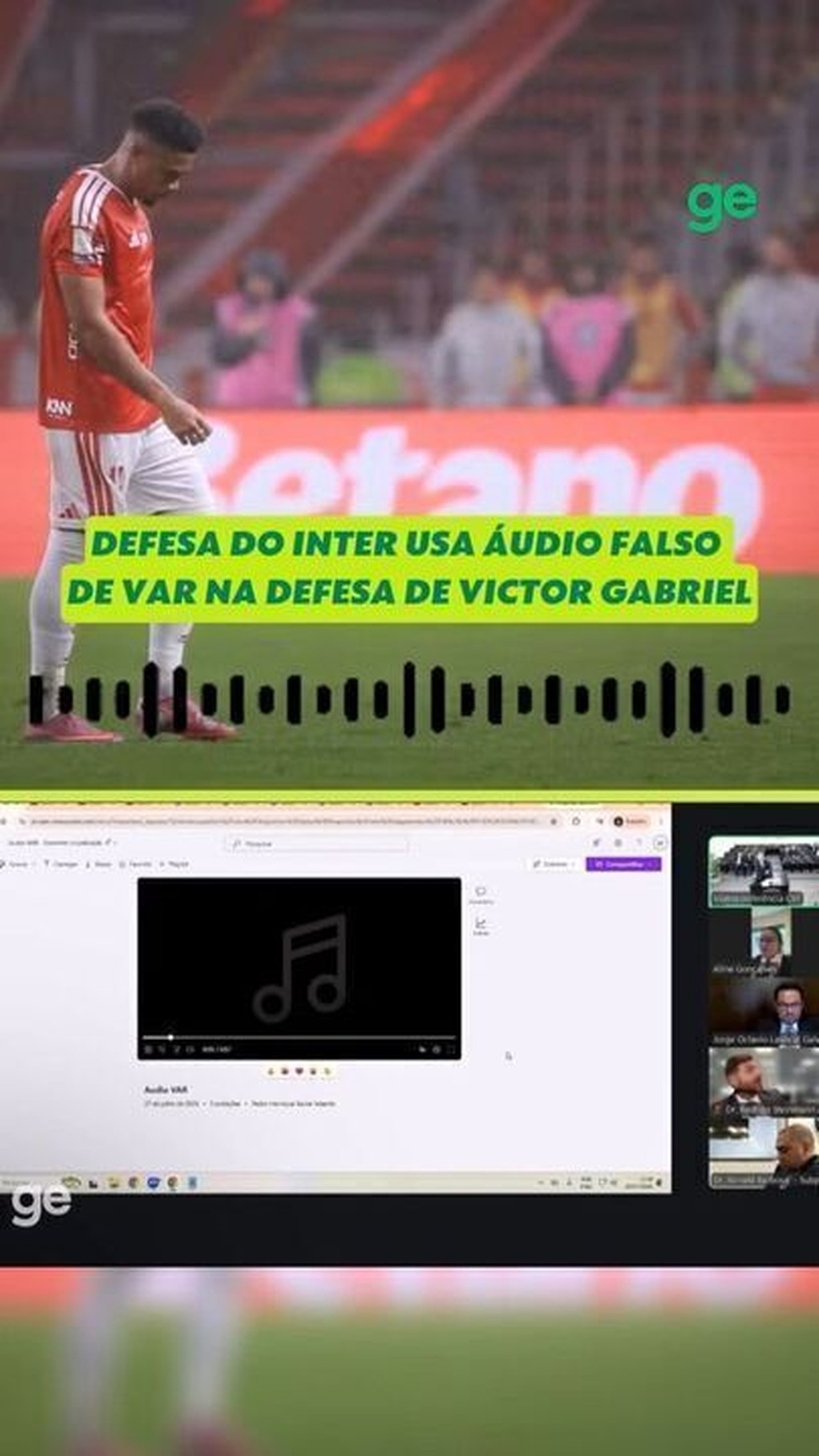 Inter admite erro com áudio falso em julgamento de Victor Gabriel