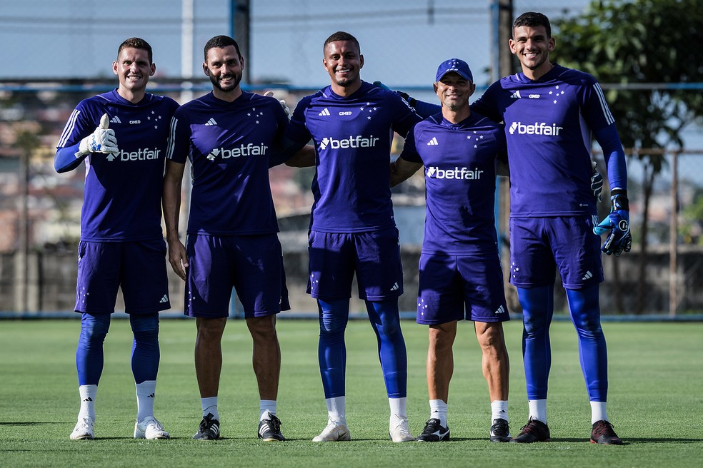 Rafael Cabral, Anderson e Gabriel Mesquita foram os goleiros do Cruzeiro em 2023 — Foto: Gustavo Aleixo/Cruzeiro