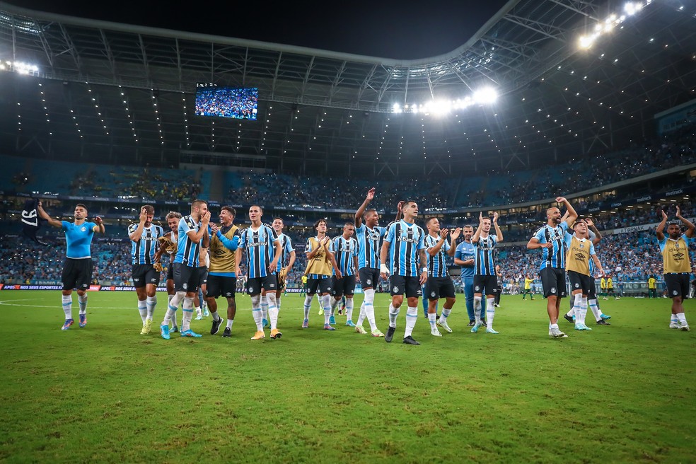 Grêmio segue invicto na Arena em 2023, mas não ganha há três jogos — Foto: Lucas Uebel/Grêmio