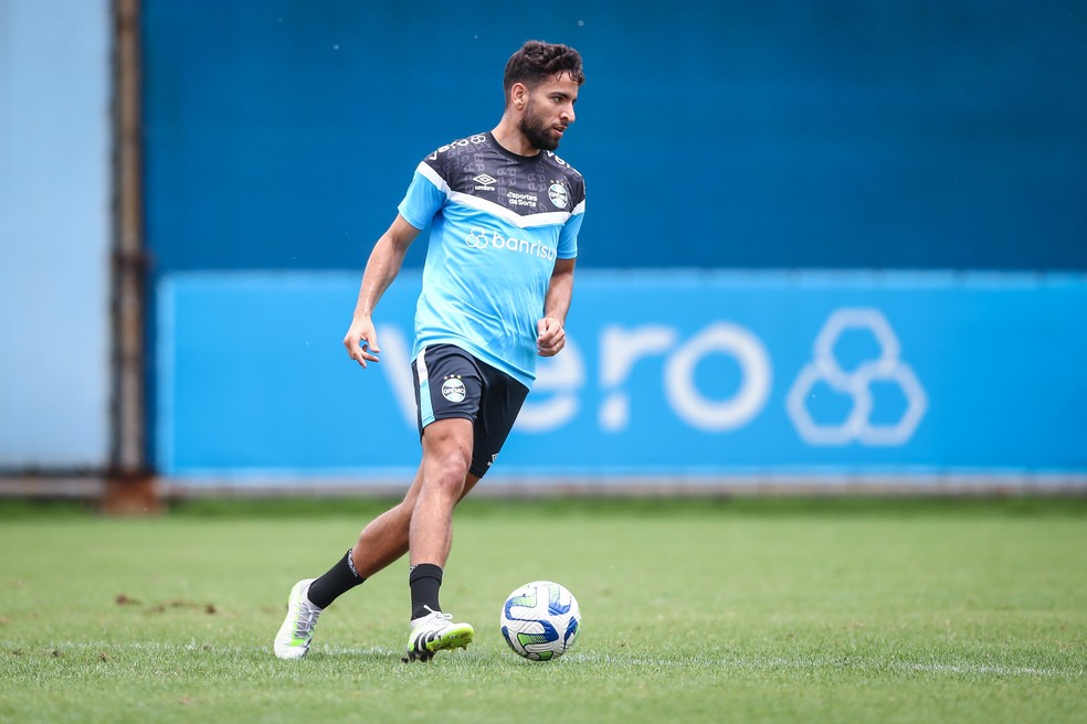 Pepê jogou metade dos jogos do Tricolor na temporada — Foto: Lucas Uebel/Grêmio