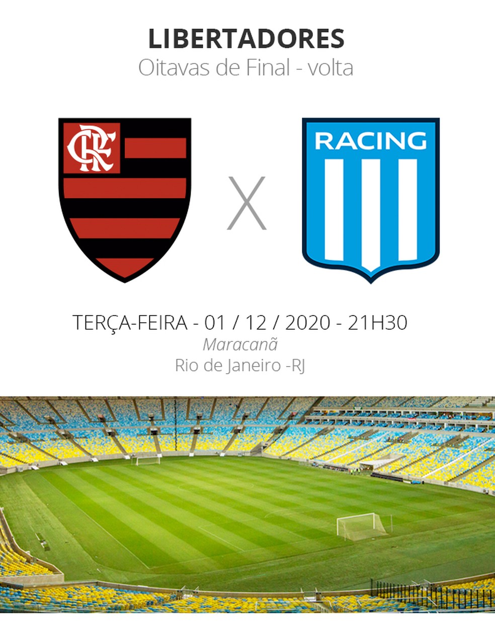Flamengo x Racing ao vivo, onde assistir na TV ao jogo do Flamengo