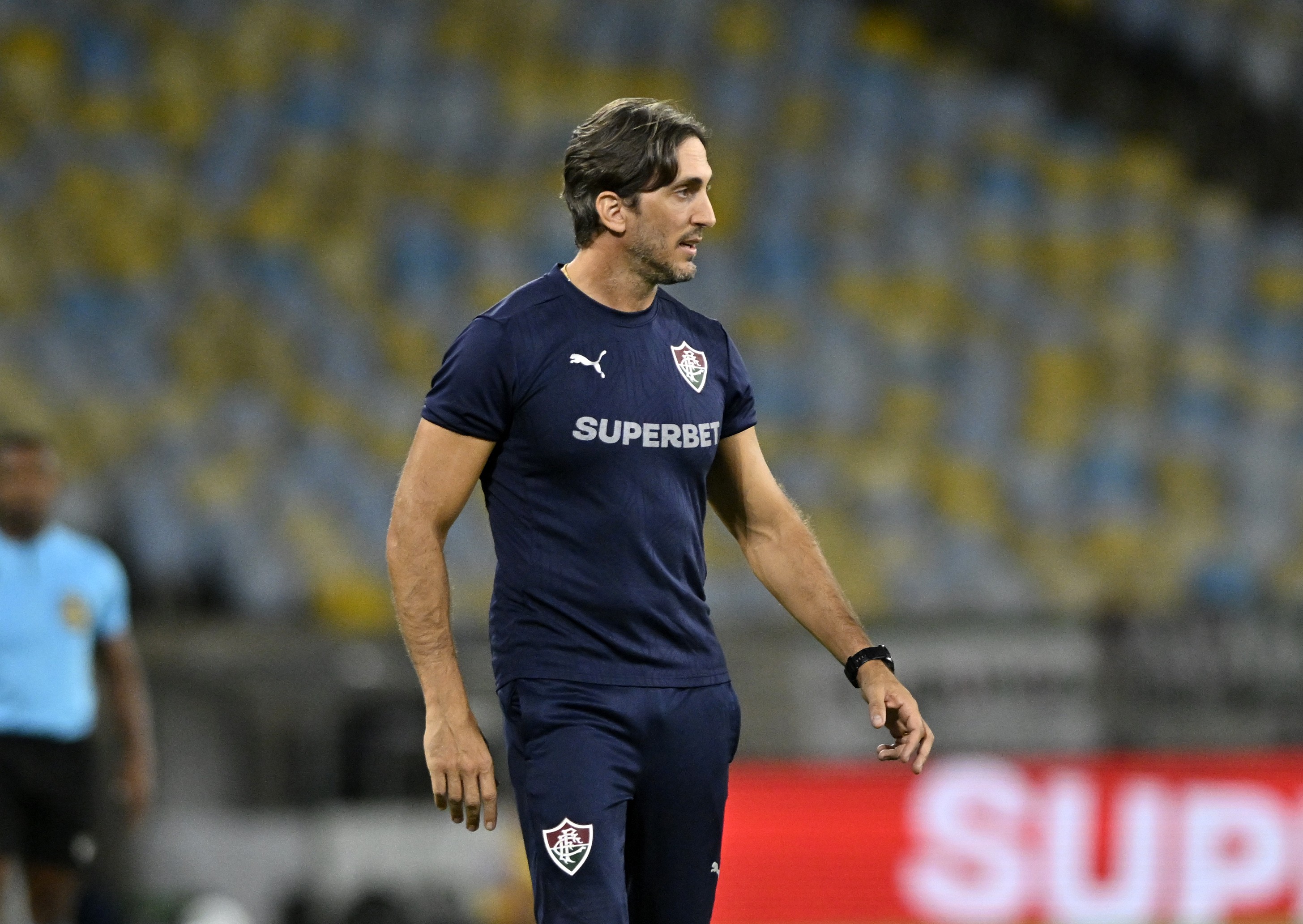 Zubeldía celebra vitória do Fluminense sobre Atlético-MG em coletiva após 1 a 0 no Maracanã