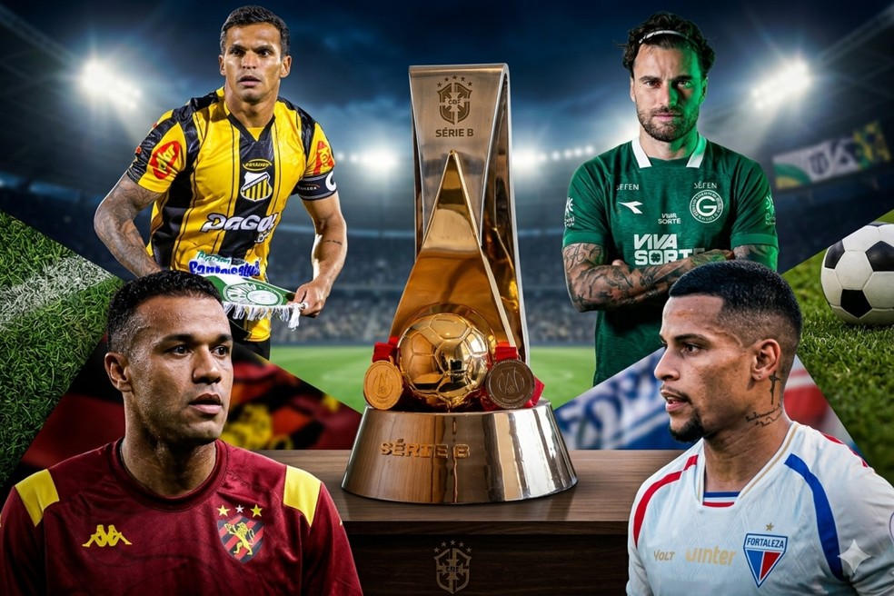 Novorizontino, Goiás, Sport, Fortaleza... alguns dos favoritos ao acesso na Série B — Foto: Reprodução/Gemini