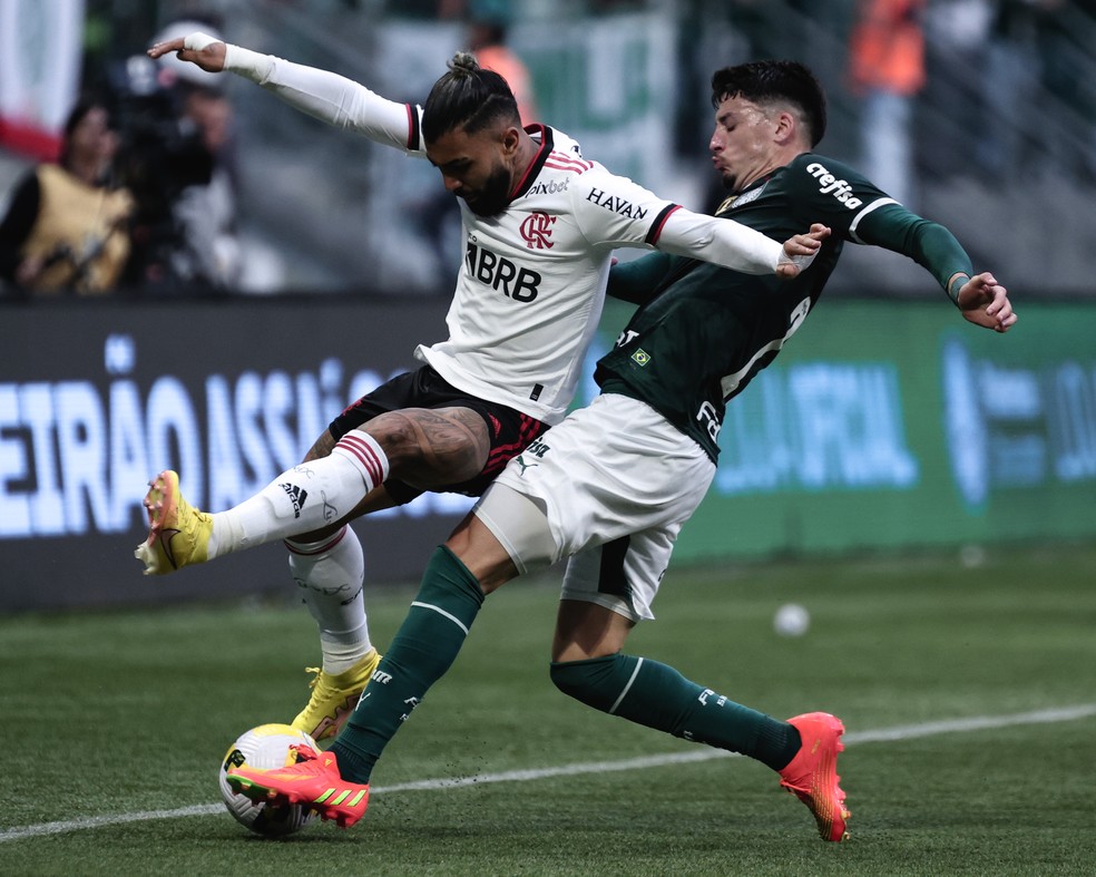 Gabigol em Palmeiras x Flamengo &mdash; Foto: Ettore Chiereguini/AGIF