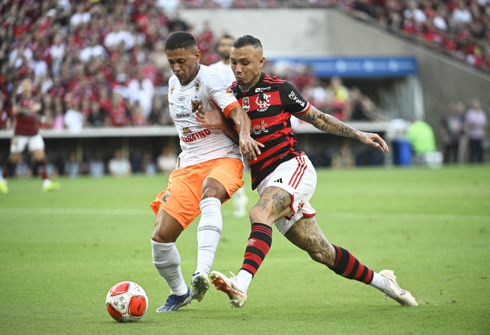 Everton Cebolinha - Flamengo x Nova Iguaçu — Foto: André Durão