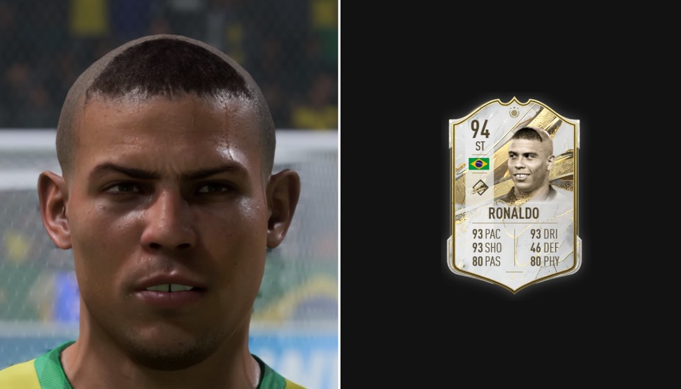Face da versão "Mid Icon" de Ronaldo no FIFA 23 — Foto: Filipe Guedes