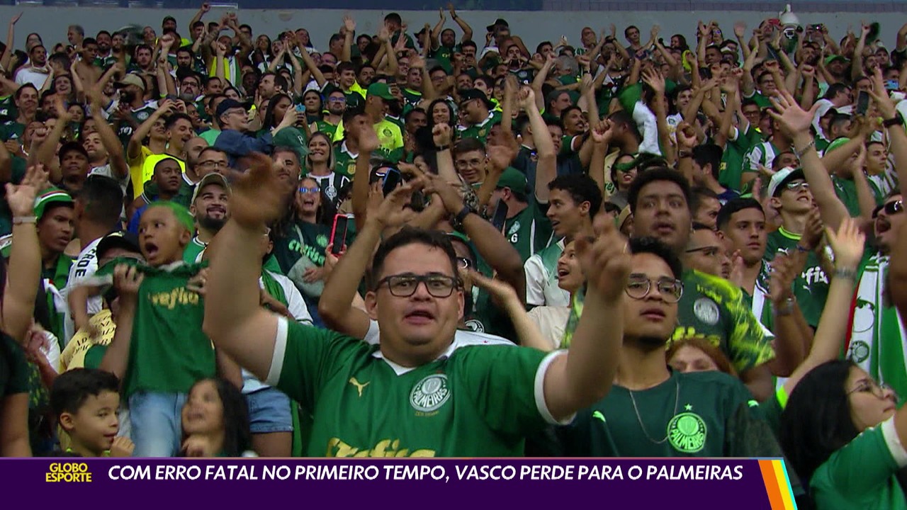 Com erro fatal no primeiro tempo, Vasco perde para o Palmeiras