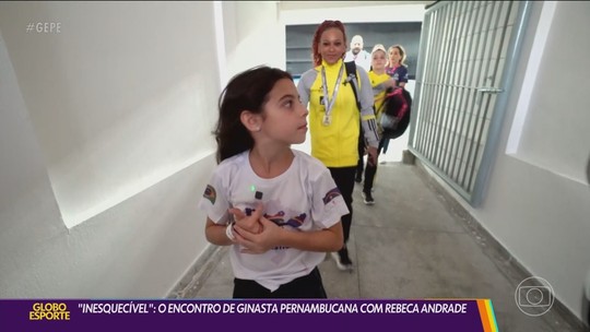 Ginasta mirim que viralizou com movimentobetsul 365Rebeca conhece medalhista: "Inesquecível"