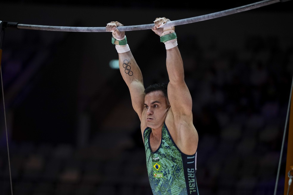 Caio Souza no Mundial de ginástica artística — Foto: MeloGym/CBG