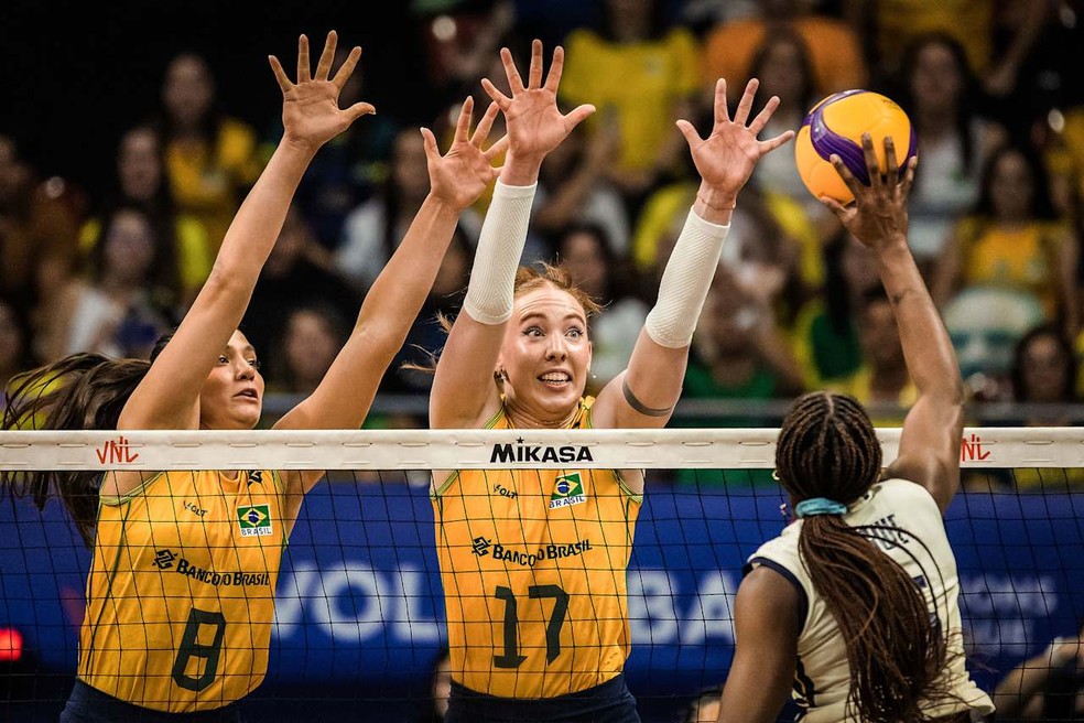 Brasil x Itália VNL vôlei — Foto: VNL