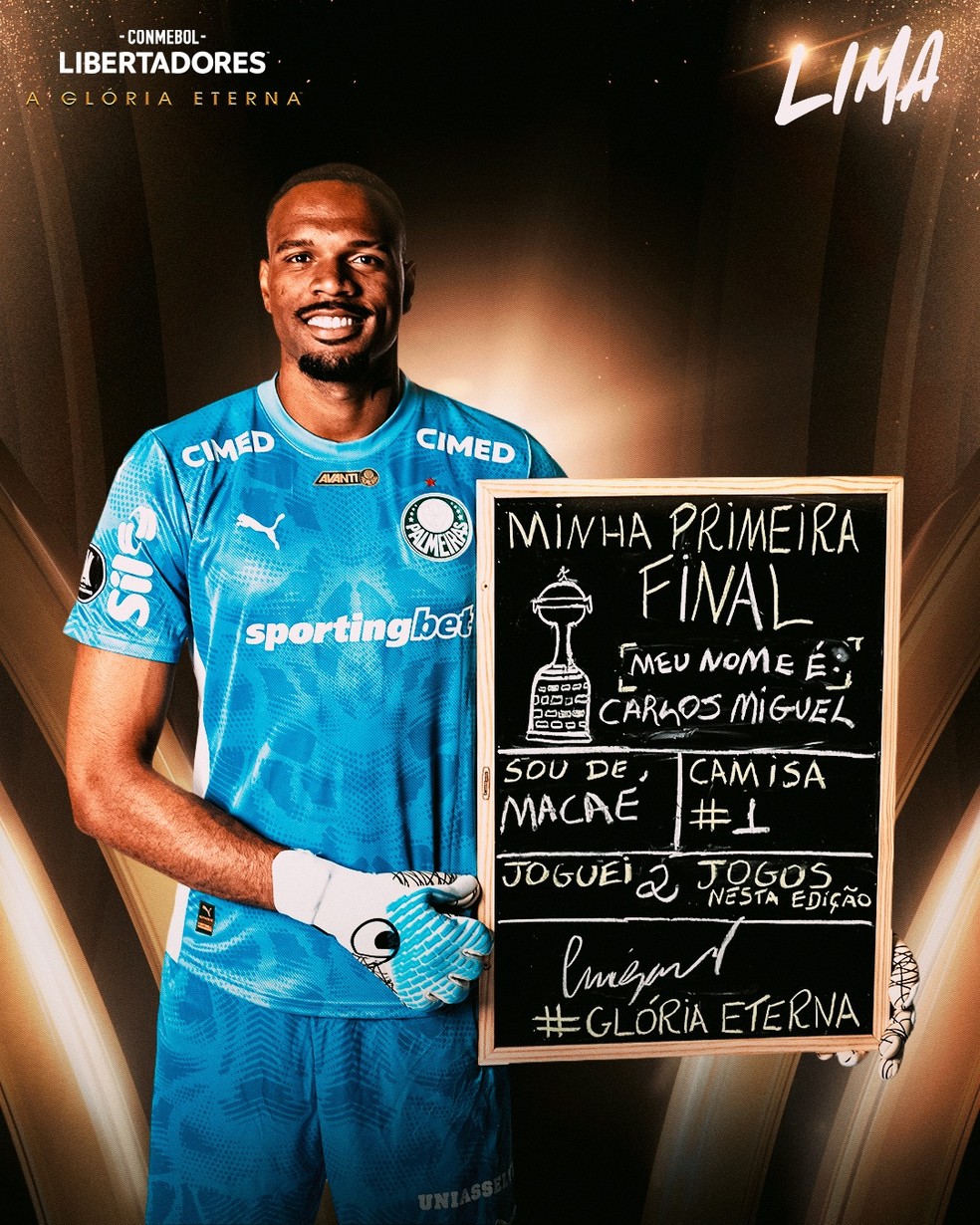 Carlos Miguel vai disputar sua primeira final de Libertadores — Foto: Divulgação/Libertadores