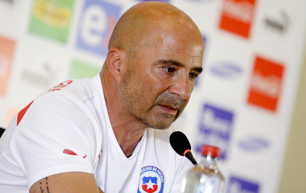 Sampaoli nos tempos de sele&ccedil;&atilde;o chilena &mdash; Foto: EFE