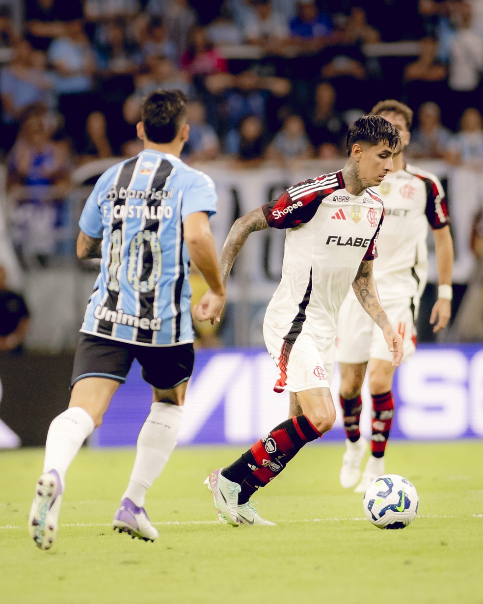 Pulgar em Grêmio x Flamengo — Foto: Adriano Fontes/Flamengo