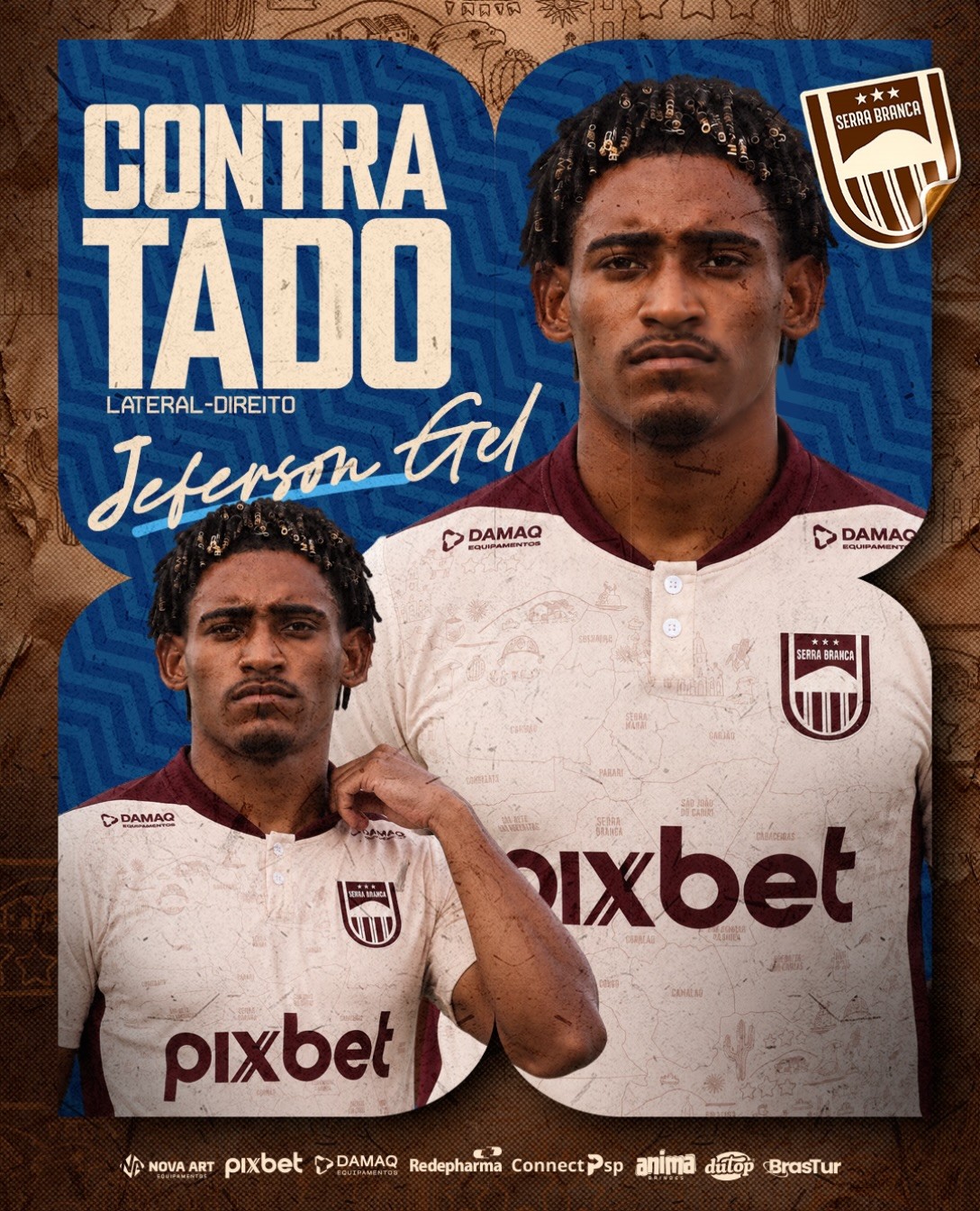 Serra Branca anuncia lateral Jeferson Gel, ex-Ferroviário