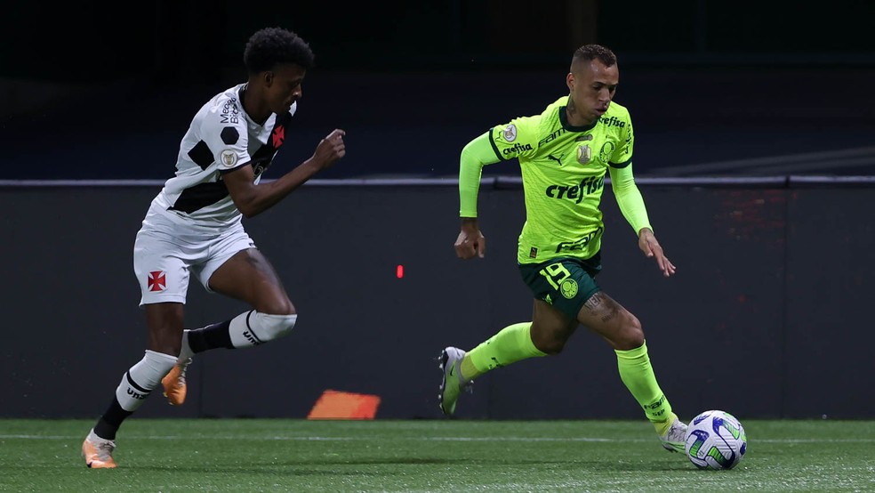 Breno Lopes em ação em Palmeiras 1 x 0 Vasco, pela 21ª rodada do Brasileirão — Foto: Cesar Greco/Palmeiras