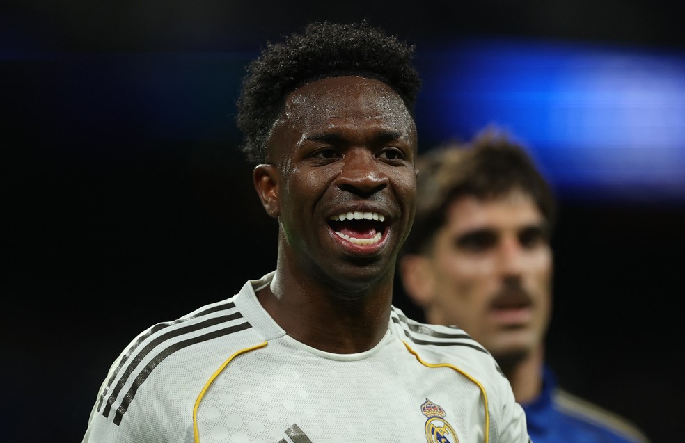 Vini Jr tem contrato com o Real Madrid até junho de 2027 — Foto: Reuters