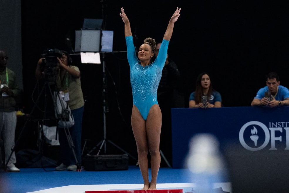 Rebeca Andrade é ouro pelo salto no Pan do Rio — Foto: Divulgação/CBG