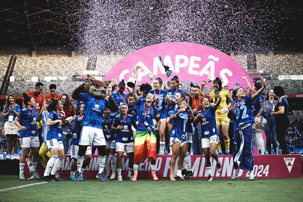 Cruzeiro campeão Mineiro Feminino — Foto: Gustavo Martins/ Cruzeiro