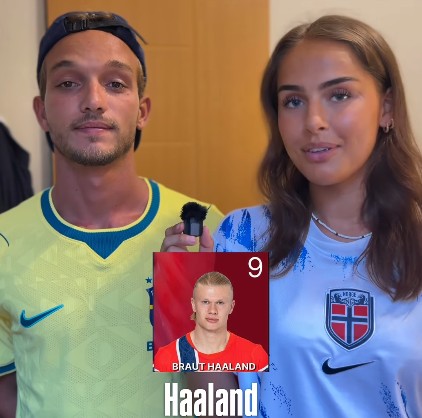 Casal que viralizou nas redes vive rivalidade Brasil x Noruega: "Vai remar de volta para casa"