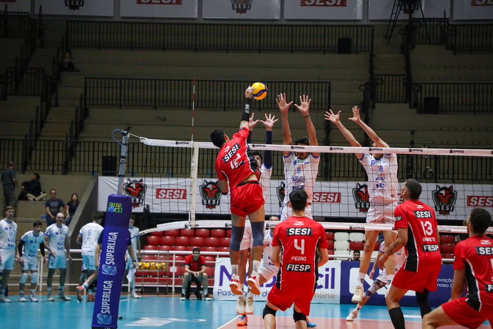 Sesi-Bauru x Joinville, primeira rodada da Superliga Masculina de Vôlei 2025/26 — Foto: Felipe Wiira/Sesi-SP