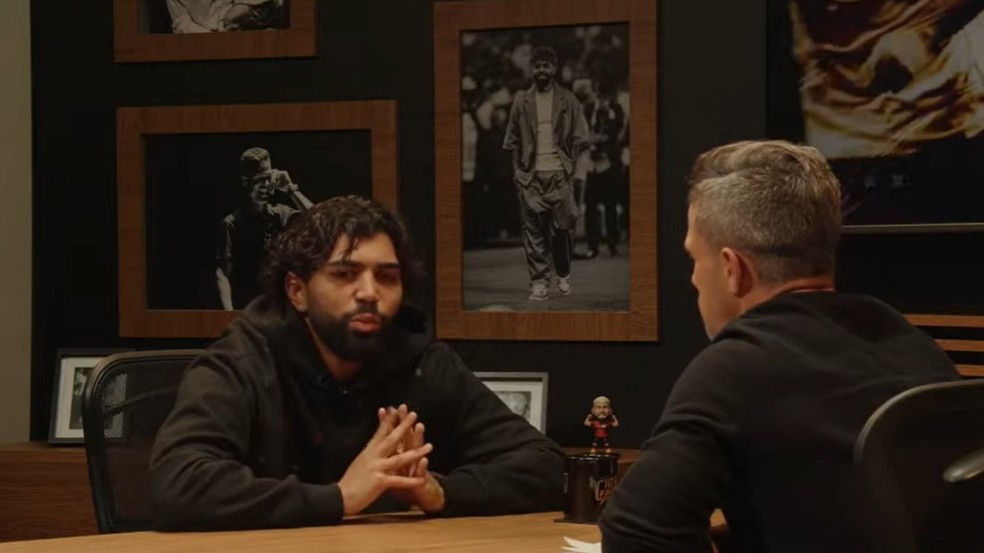 Gabigol em podcast de Diego Ribas &mdash; Foto: Reprodu&ccedil;&atilde;o: YouTube