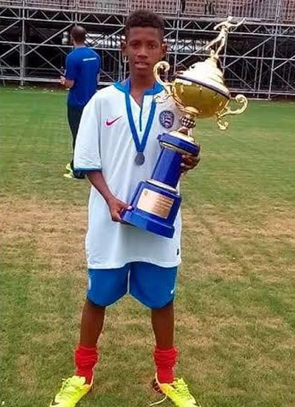 Danilo era atacante na base do Bahia, mas acabou dispensado — Foto: Reprodução