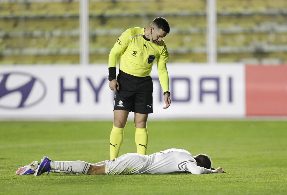 Castillo em Bolívar x Fluminense, na Libertadores — Foto: REUTERS/Manuel Claure
