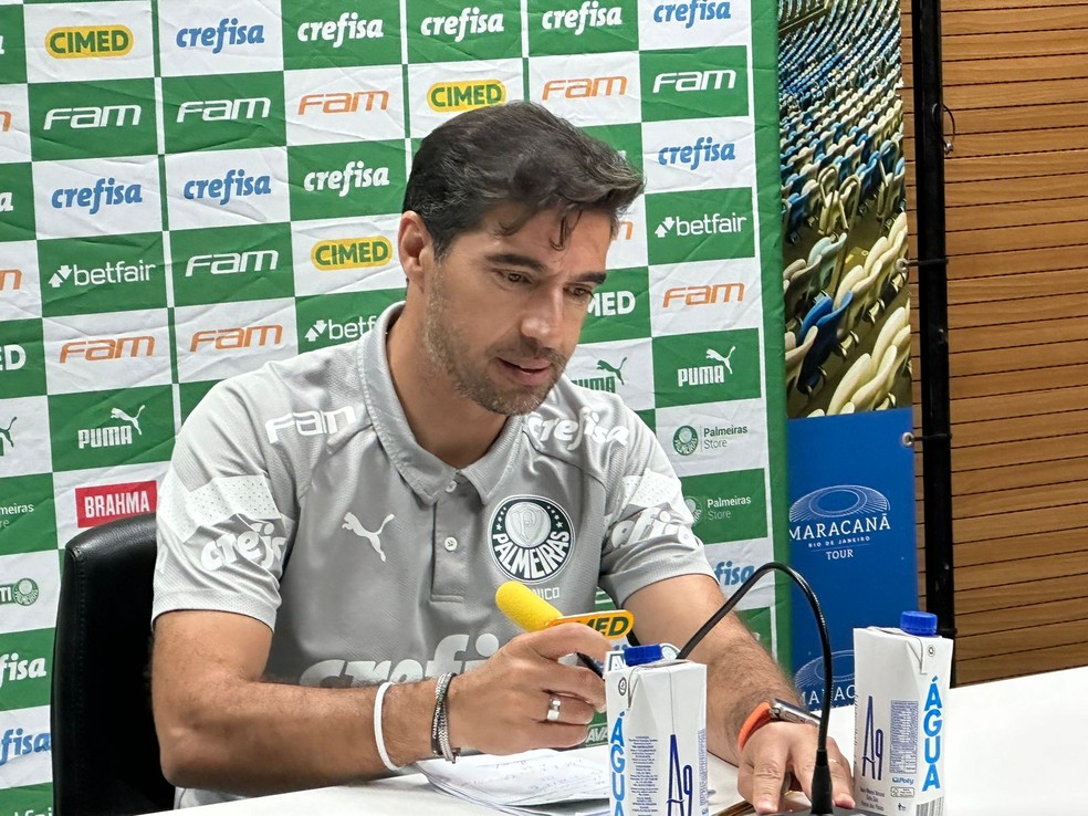 Abel Ferreira, do Palmeiras, após derrota contra o Flamengo — Foto: Emilio Botta