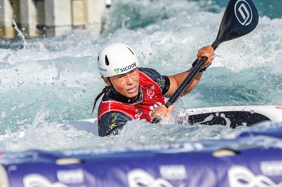 Ana Satila no Mundial de canoagem slalom — Foto: divulgação
