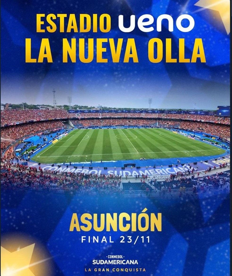 Conmebol anuncia estádio do Cerro Porteño como sede da final da Copa Sul-Americana — Foto: Divulgação