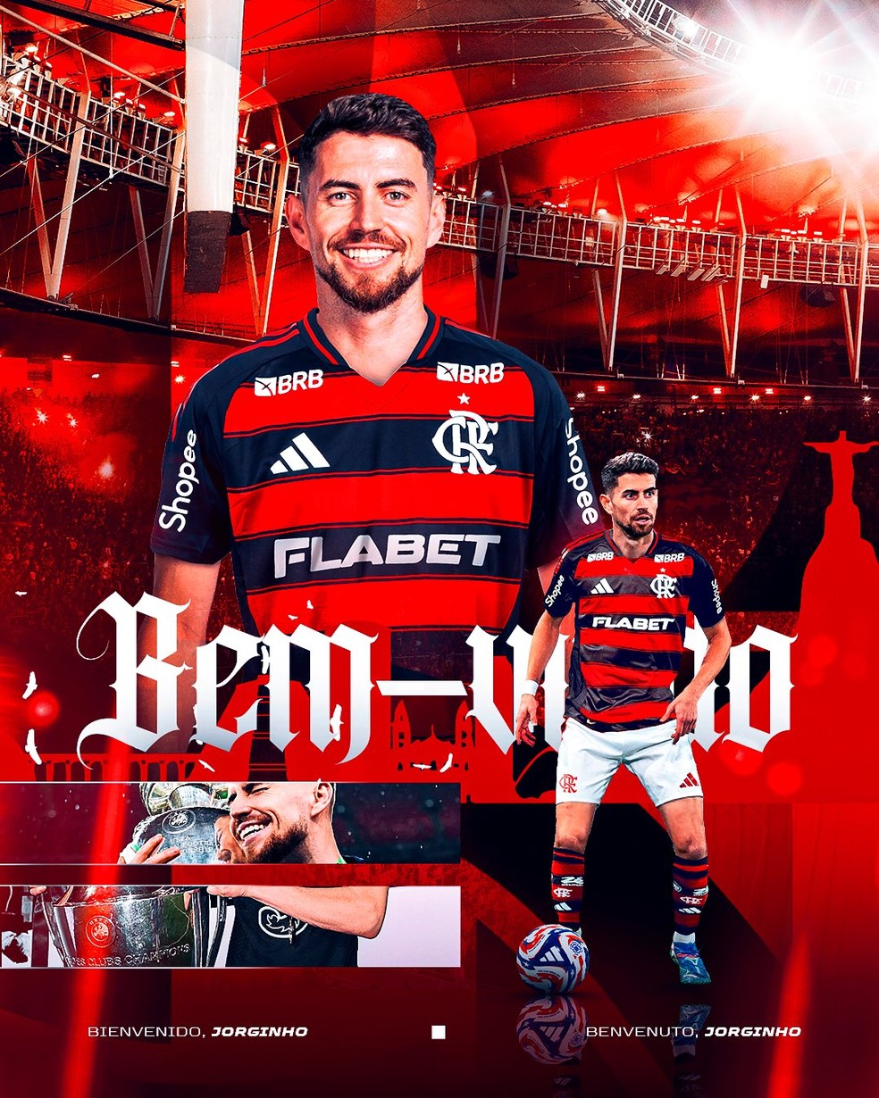 Flamengo anuncia a contratação de Jorginho — Foto: Divulgação / Flamengo
